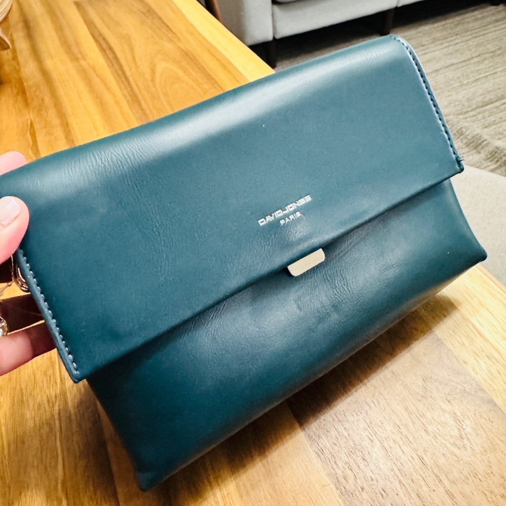 Dark Green Leather Men's Bag